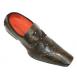 Robert Wayne "Armor" Brown Suede Cross Design Leather Loafers